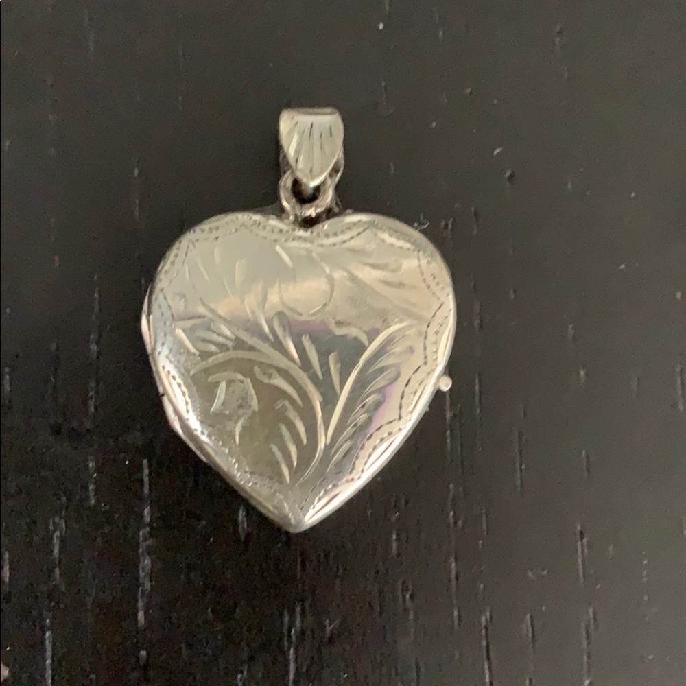 Sterling heart locket pendant